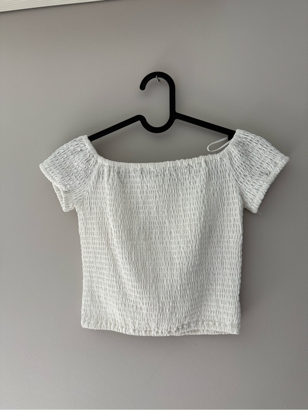 Streetwear society smocked off the shoulder top